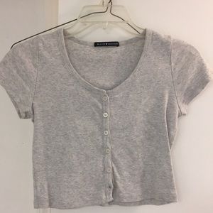 Grey Brandy button up top✨